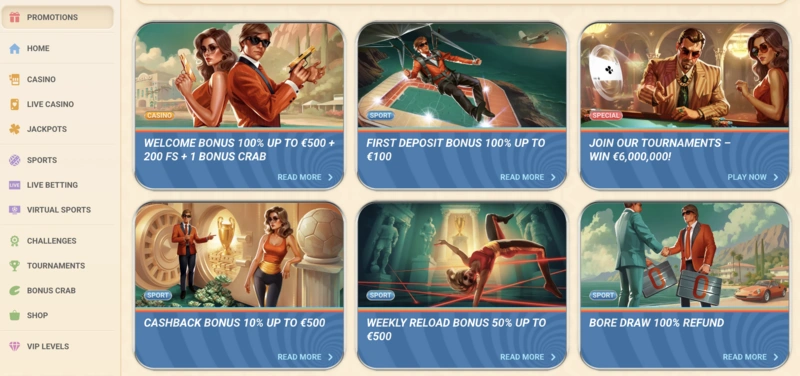 Vegasino Bonuses