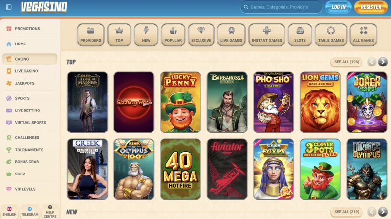 Vegasino Games