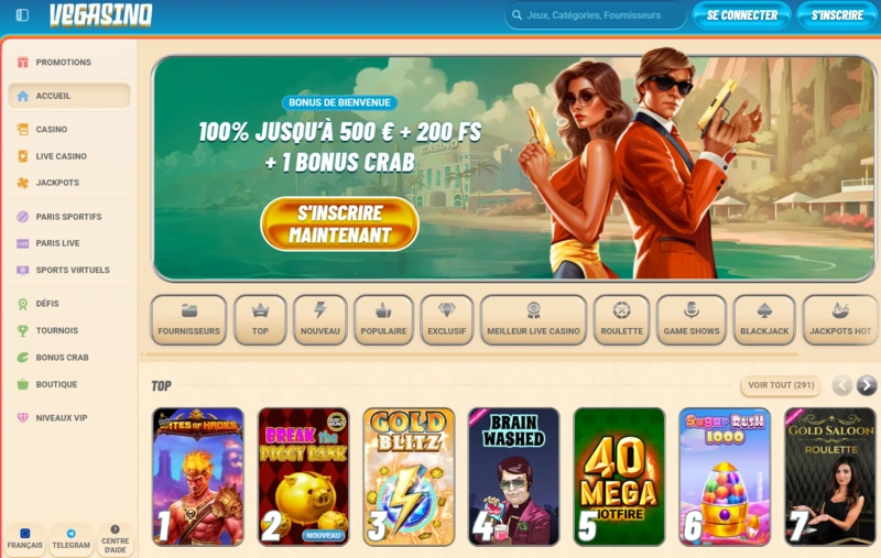 vegasino home page