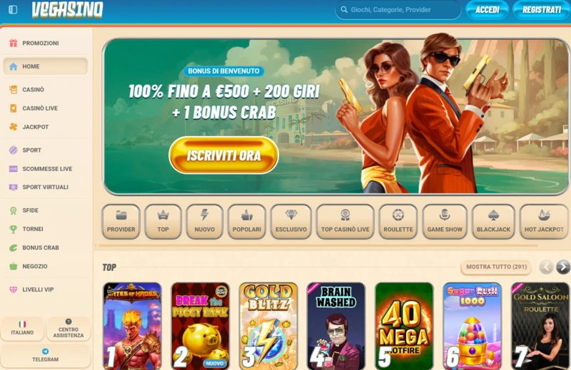 vegasino home page