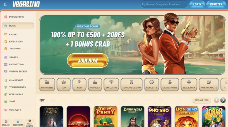 Vegasino Homepage