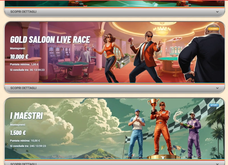 vegasino tournaments page